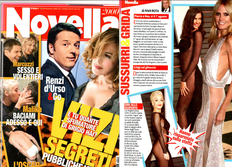 Novella 2000: 50 anni di gossip sui vizi privati e i pubblici piaceri dei Vip Novella 2000: 50 anni di gossip sui vizi privati e i pubblici piaceri dei Vip