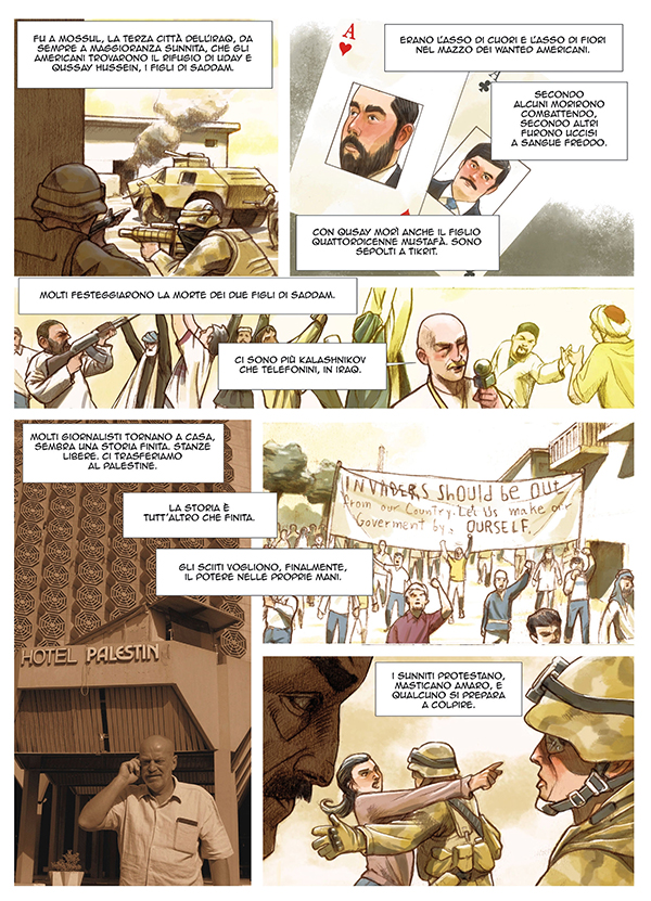 Giornalismo grafico, Toni Capuozzo e Gian Micalessin versione fumetto Giornalismo grafico, Toni Capuozzo e Gian Micalessin versione fumetto