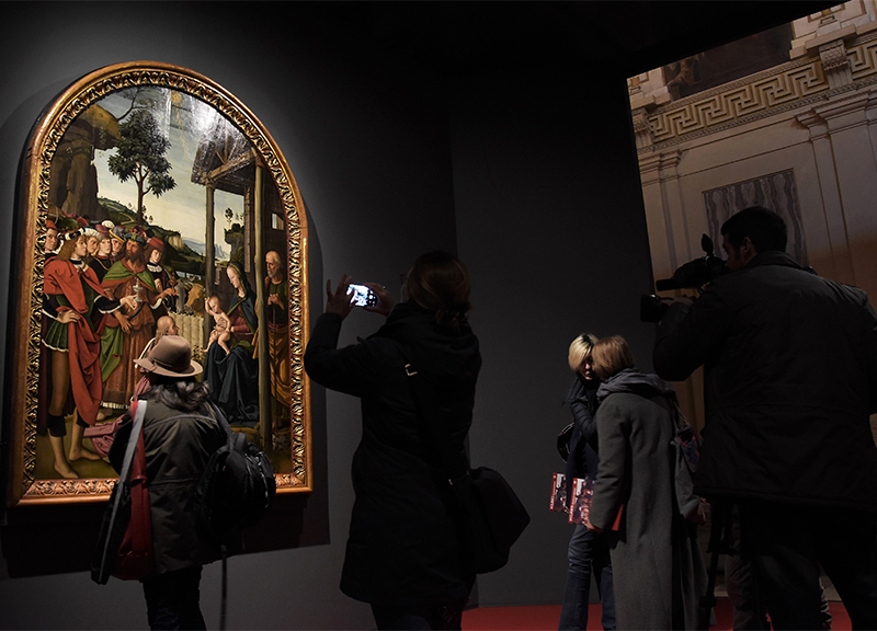 PERUGINO: l’adorazione dei magi. Opera di straordinaria bellezza per Natale