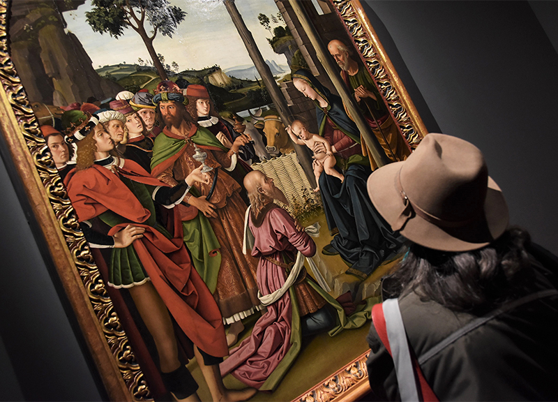 PERUGINO: l’adorazione dei magi. Opera di straordinaria bellezza per Natale