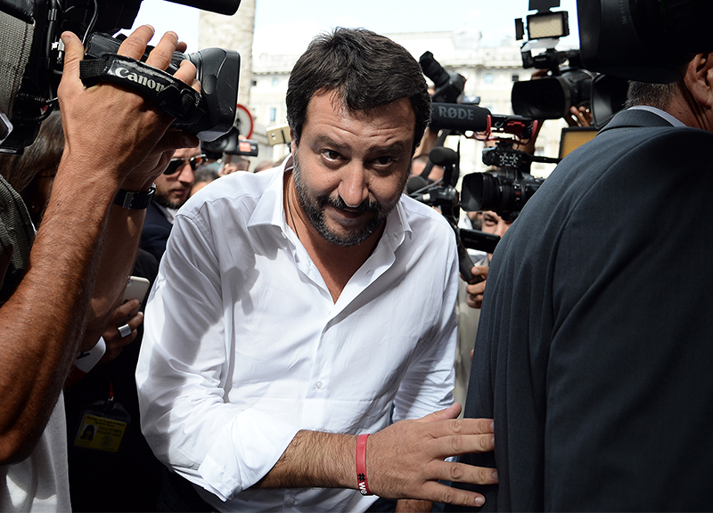 Salvini a piazza del Popolo: esame di maturità per il leader della Lega Salvini a piazza del Popolo: esame di maturità per il leader della Lega