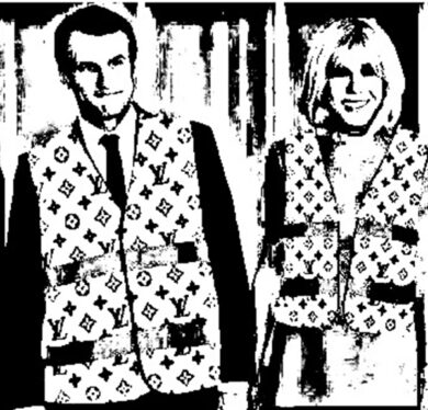 Il fatto della settimana, i Macron (in gilet) visti dall’artista