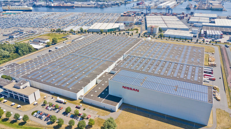 Nissan: accende il più grande tetto solare condiviso dei Paesi Bassi