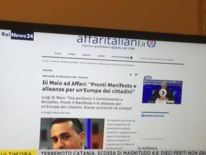 Di Maio,l’intervista di Affari fa notizia:ripresa anche da Corriere, Sole e…