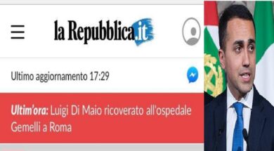 Di Maio: “Sto benissimo, non sono ricoverato al Gemelli. Bufala di Repubblica”