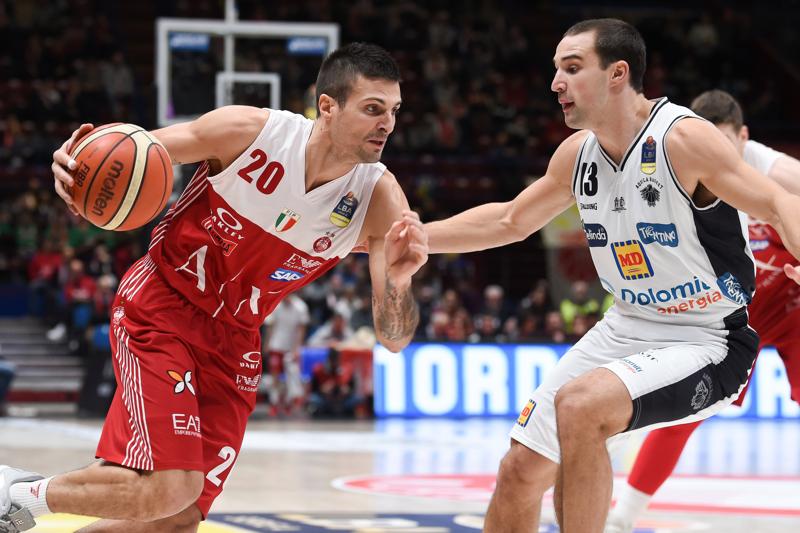 Olimpia Milano-Trento 86-78, Pianigiani: “Solidi e in controllo nel secondo tempo”
