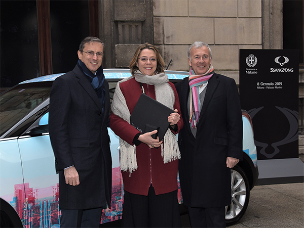 SsangYong Tivoli donata al comune con design ispirato a Milano
