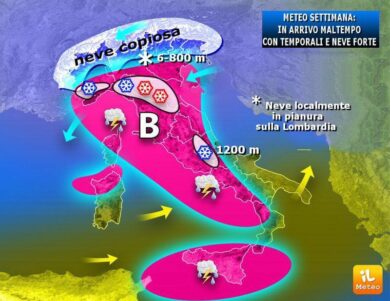 Previsioni meteo, in arrivo ondata di maltempo con neve copiosa. Meteo news