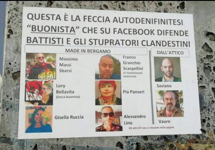 Cesare Battisti: a Bergamo arriva la gogna horror contro la “Feccia Buonista” Cesare Battisti: a Bergamo arriva la gogna horror contro la “Feccia Buonista”