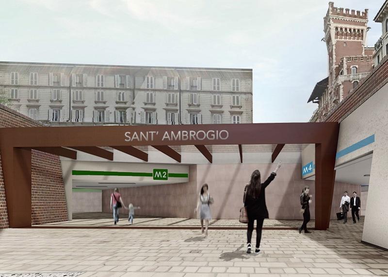 M4: cambia il progetto della stazione Sant’Ambrogio. FOTO M4: cambia il progetto della stazione Sant’Ambrogio. FOTO