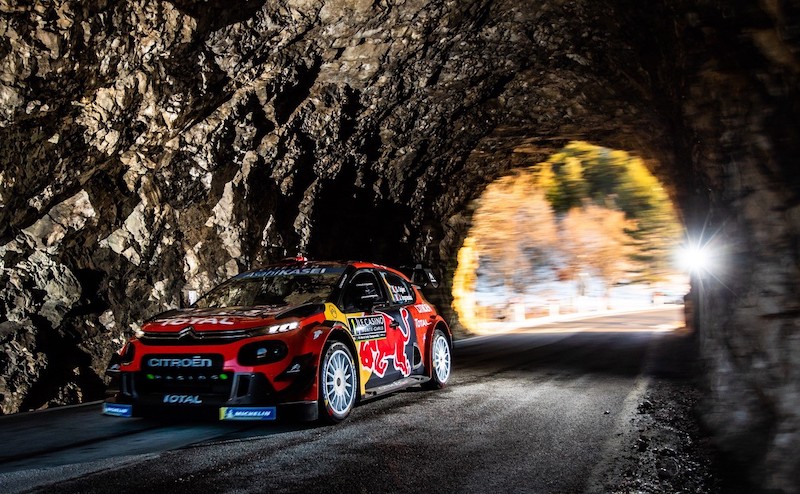 Rally Montecarlo, Dopo 8 PS la Citroen di Ogier al comando