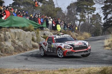 Rally Montecarlo, parte bene la stagione dell’Abarth 124