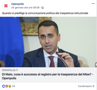 Open polis, gaffe sulle lobby al Mise.  Il caso è una bolla contro il governo