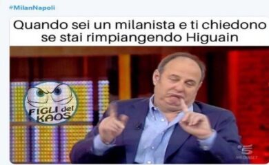 MILAN, URAGANO PIATEK. Ironia social sul Napoli e Hiiguain