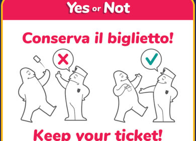 “Yes on not?”, L’obliteri o no il biglietto? Le regole diventano un fumetto