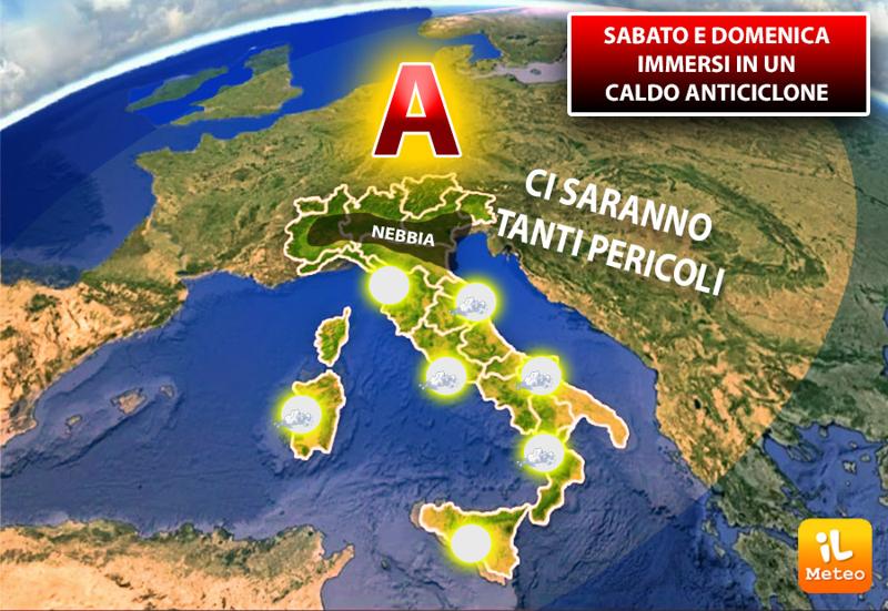 Previsioni meteo weekend: pericoloso anticiclone subtropicale, sole e smog Previsioni meteo weekend: pericoloso anticiclone subtropicale, sole e smog