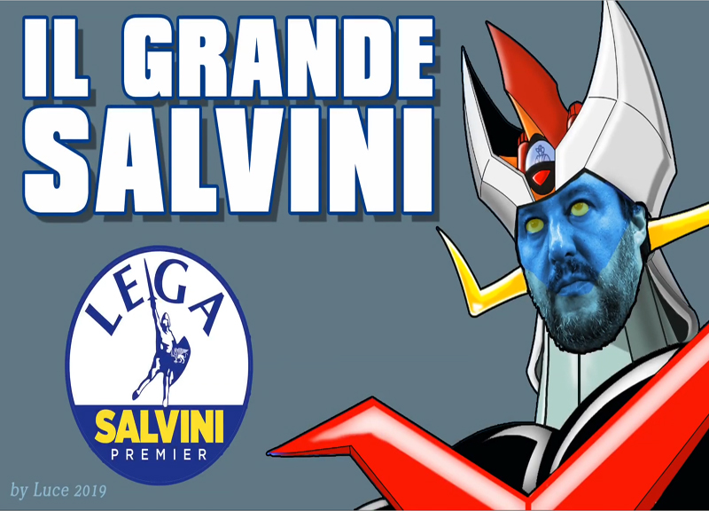 Salvini come Mazinga. L’esilarante inno-parodia della Lega diventa virale Salvini come Mazinga. L’esilarante inno-parodia della Lega diventa virale
