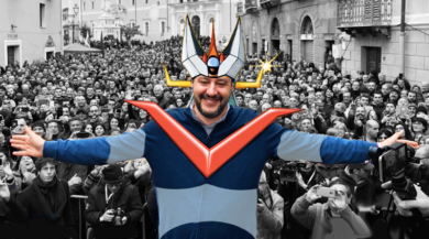 Salvini come Mazinga. L’esilarante inno-parodia della Lega diventa virale