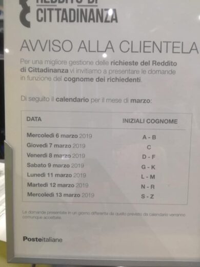 Reddito di cittadinanza, il vademecum delle Poste