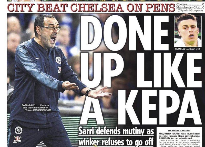 Chelsea, Kepa si scusa con Sarri: “Malinteso”. Times: “Ammutinamento finale” Chelsea, Kepa si scusa con Sarri: “Malinteso”. Times: “Ammutinamento finale”
