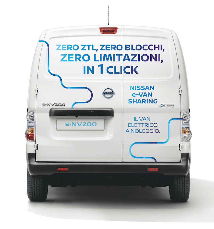 Nissan e-Van Sharing conquista  Firenze
