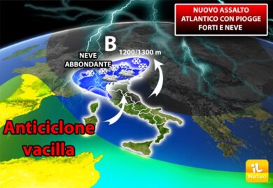 Previsioni meteo, da giovedì tornano maltempo e tanta neve anche in pianura