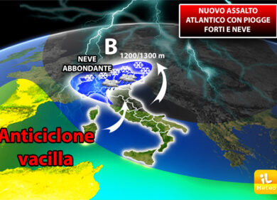 Meteo: preparate l’ombrello e il piumino, tornano pioggia e neve