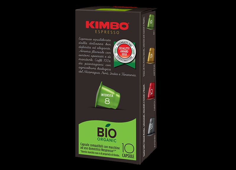Quality Award: alle capsule Bio Organic di Kimbo il gradimento dei consumatori Quality Award: alle capsule Bio Organic di Kimbo il gradimento dei consumatori