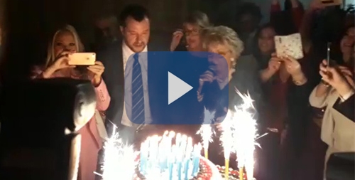 compleanno salvini video compleanno salvini video