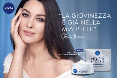 Nivea, Monica Bellucci volto della nuova linea Cellular Filler Anti-Gravità