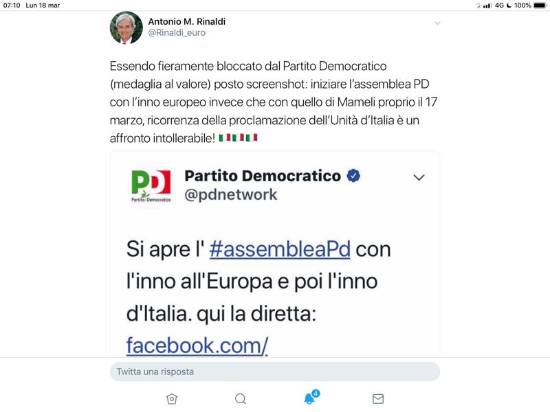 Pd, Assemblea al via con Inno all’Europa, poi Inno d’Italia. Polemica social Pd, Assemblea al via con Inno all’Europa, poi Inno d’Italia. Polemica social