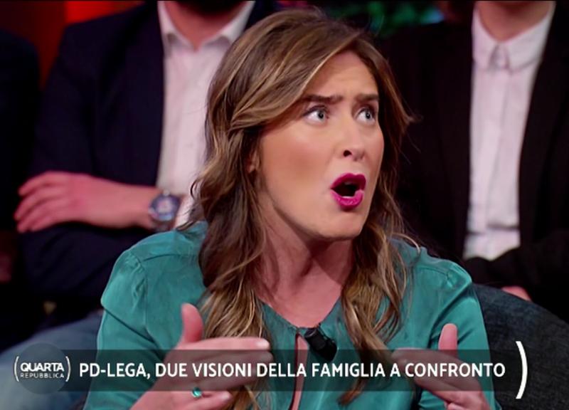 Maria Elena Boschi “audace” in tv. Sfida la Lega in tacchi e rossetto. FOTO