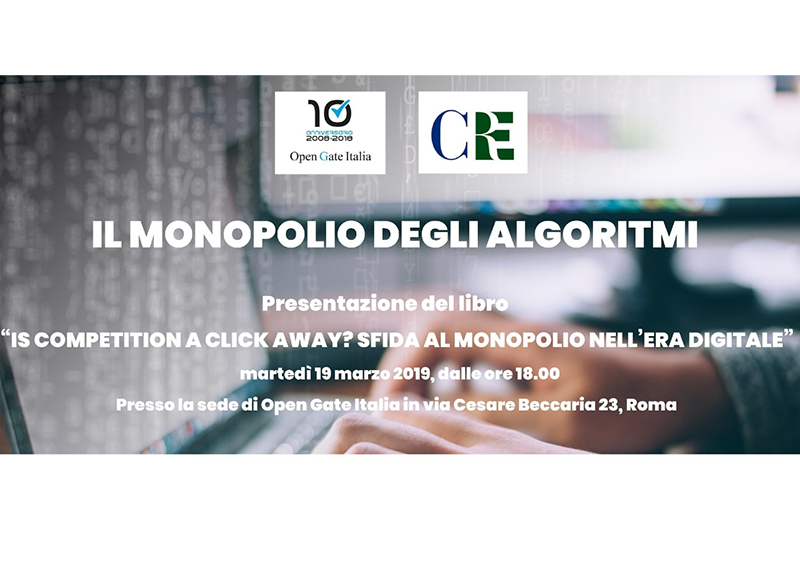 “Il Monopolio degli Algoritmi” per affrontare il tema della digitalizzazione “Il Monopolio degli Algoritmi” per affrontare il tema della digitalizzazione