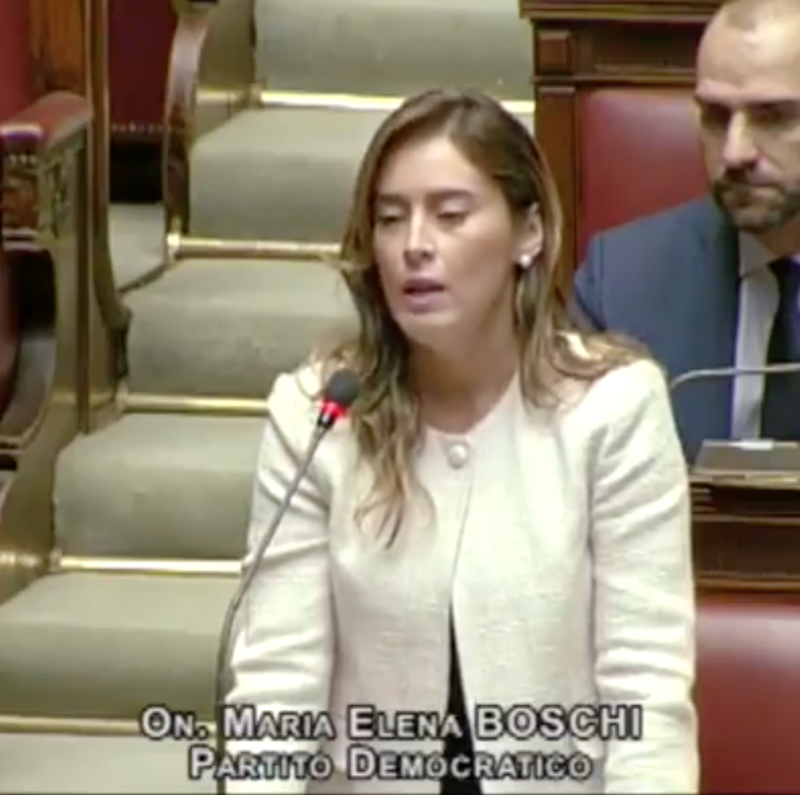Maria Elena Boschi versione prof per un giorno: “Più donne nei cda”