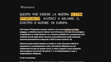Wikipedia Italia oscurata prima del voto Copyright