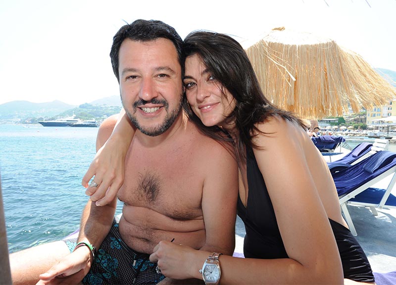 Matteo Salvini con la nuova fidanzata Francesca, figlia di Denis Verdini. FOTO