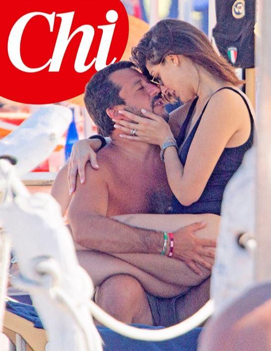 Matteo Salvini con la nuova fidanzata Francesca, figlia di Denis Verdini. FOTO