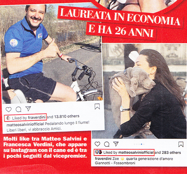 Matteo Salvini e Francesca Verdini, cos’hanno in comune? Niente (o quasi)…