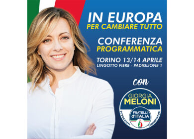 Europee,Fdi: il 13 aprile parte a Torino la macchina della campagna elettorale