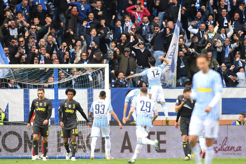Juventus sconfitta dalla Spal, rimandata la festa scudetto Juventus sconfitta dalla Spal, rimandata la festa scudetto