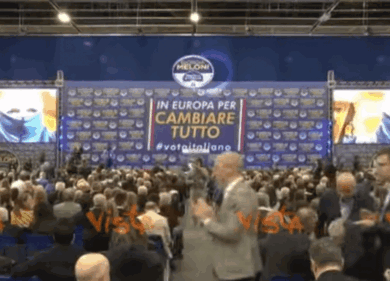 FdI, standing ovation per il Capitano Ultimo che ricorda il carabiniere ucciso