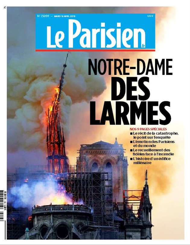 Notre Dame, la tragedia raccontata da quotidiani italiani e giornali dal mondo