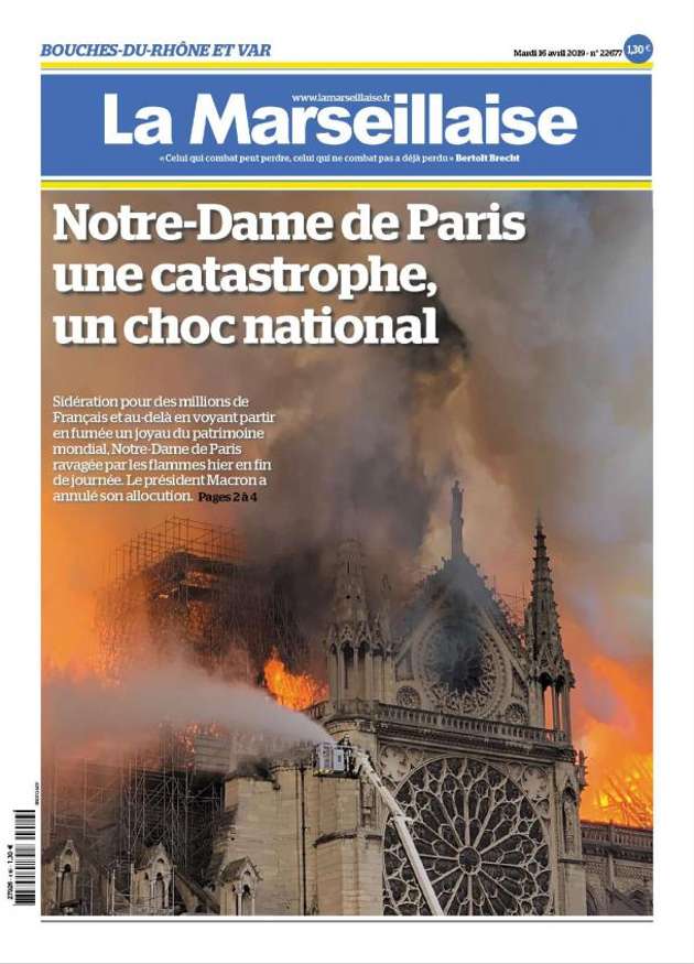 Notre Dame, la tragedia raccontata da quotidiani italiani e giornali dal mondo