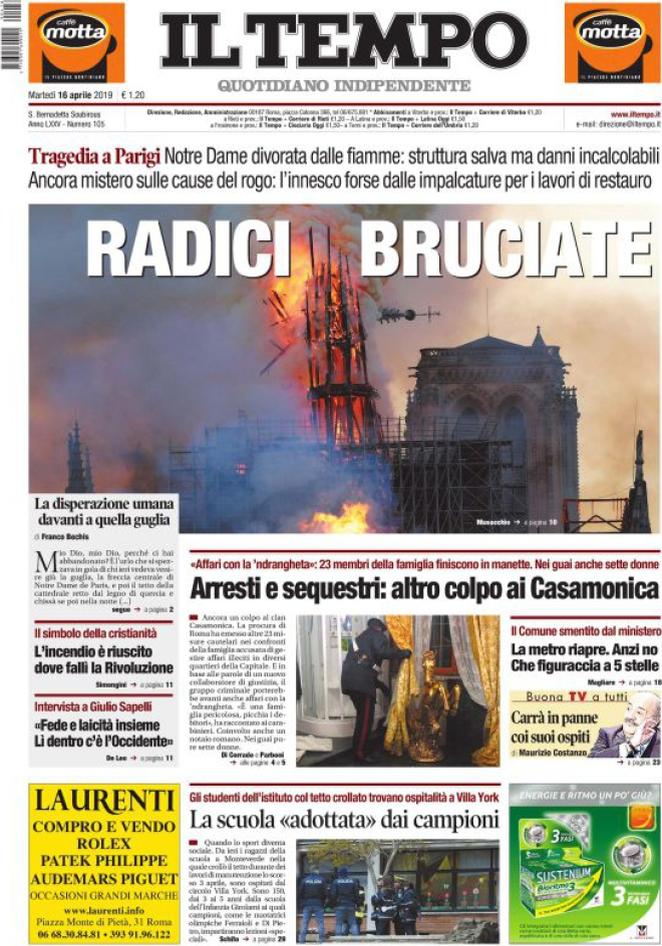 Notre Dame, la tragedia raccontata da quotidiani italiani e giornali dal mondo