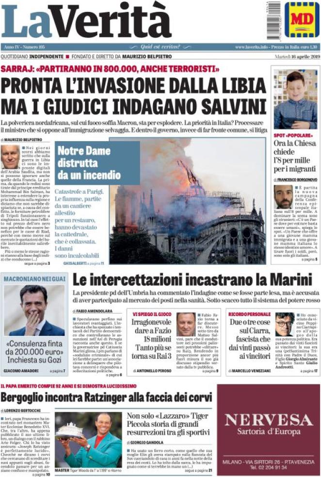 Notre Dame, la tragedia raccontata da quotidiani italiani e giornali dal mondo