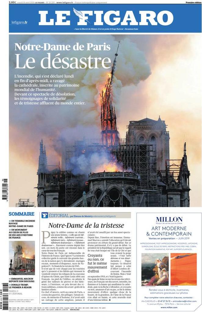Notre Dame, la tragedia raccontata da quotidiani italiani e giornali dal mondo