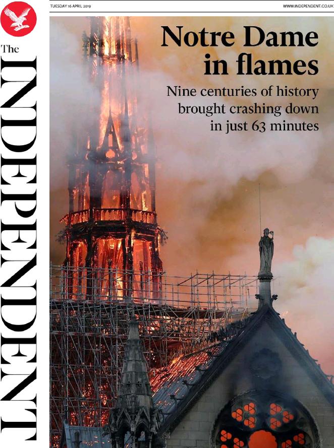 Notre Dame, la tragedia raccontata da quotidiani italiani e giornali dal mondo