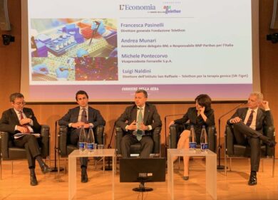 Terapie geniche: la ricerca non si ferma grazie a Telethon, BNL e Ferrarelle