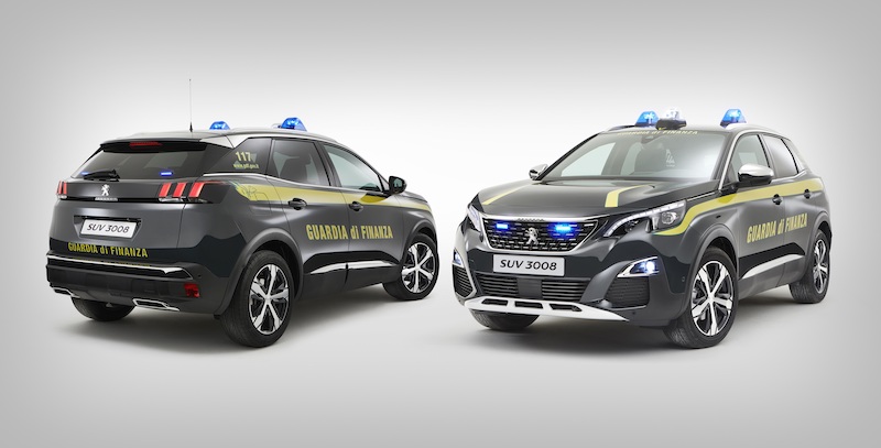 La Guardia di Finanza arruola due SUV 3008 Peugeot La Guardia di Finanza arruola due SUV 3008 Peugeot