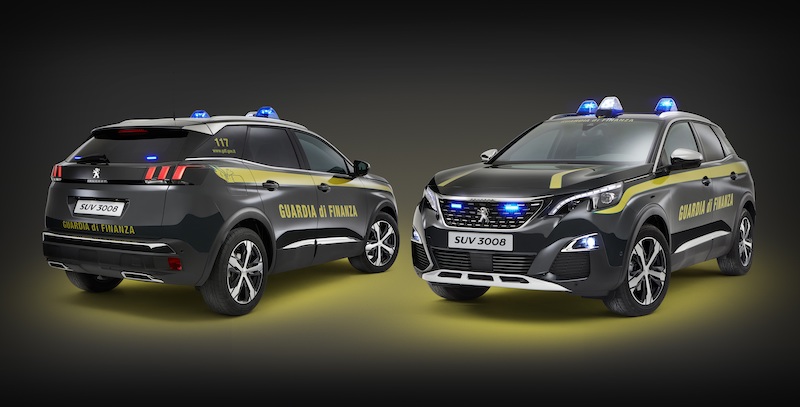 La Guardia di Finanza arruola due SUV 3008 Peugeot La Guardia di Finanza arruola due SUV 3008 Peugeot
